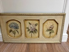 Cream Crackle glaze (distressed) Ornate Painting