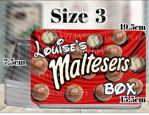 Personalised malteser tin - personalised, any