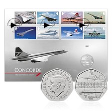 Concorde Stamps Coin Cover 50p