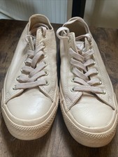 Women’s Peach Leather Converse All star Size 6 Uk