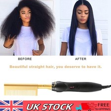 New Straightener Brush Hair/Beard Comb, Curling Iron Hot Hair Flat Electric Tool