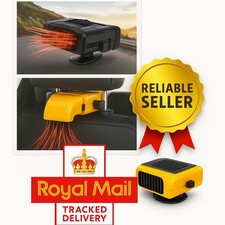 12V Car Heater Fan Defroster | Fast Heating & Windscreen Demister | Black