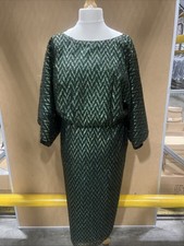 BNWT Joanna Hope green sparkly midi dress size 24