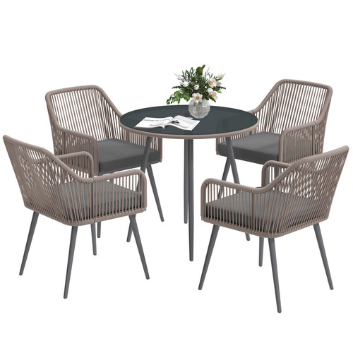 Light brown rattan - brown, dining