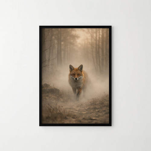 Borderless fox print red - borderless,