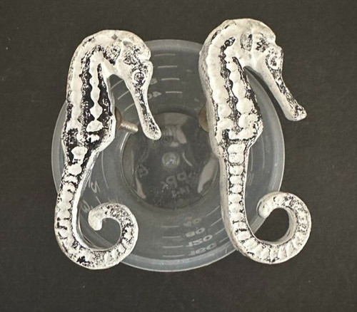 Distressed white seahorse - distressed,