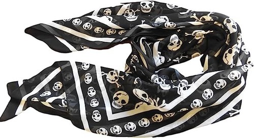 Unisex black white skull - black, &