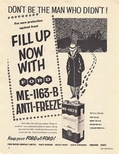 Vintage 1959 advert ME-1163-B ANTI-FREEZE Keep your FORD all FORD! Radiator (CM)