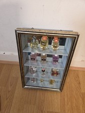 Vintage Miniature Perfume Display Case Box Picture Frame Gift Idea Ladies Retro 