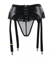 Sexy Black Gothic Faux Leather