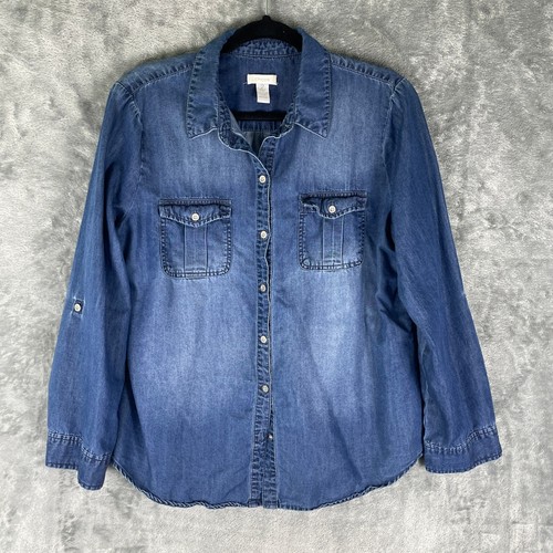 Chicos button down shirt - button,