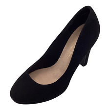 New Look Womens Black Faux Suede High Heel Wide Fit Court Shoes Size UK 5 New