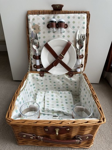 Wicker picnic basket - basket, is