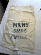 Miln Seeds Chester - White Cotton  Seed Sack - 75cm high x 46cm width