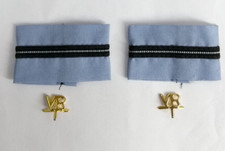 British RAF Royal Air-Force Pilot Officer Rank Slides With VRT Lettering 1 pair