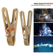 Earth Ground Cable Clip Welding Manual Welder Electrode Clamp 260A/500A Brass UK
