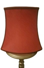 Vintage Retro 70s Kitsch Orange Lampshade. Excellent Condition. Raw Silk. Unique