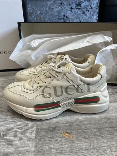 Gucci rhyton leather trainers - gucci,