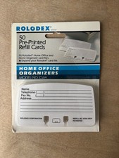 Rolodex 50 Pre-printed Refill