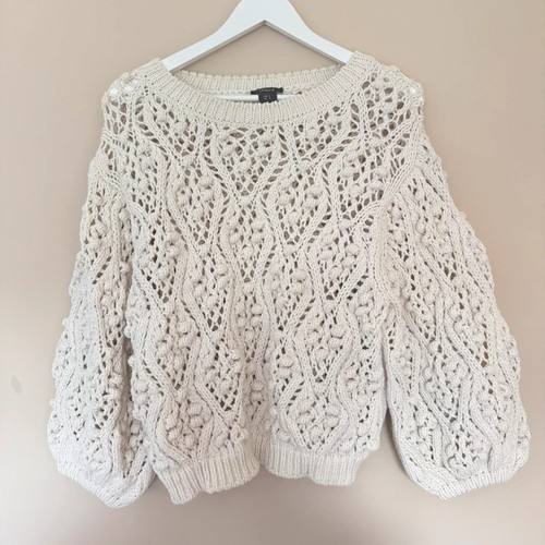 Lindex cream crochet knit - crochet,