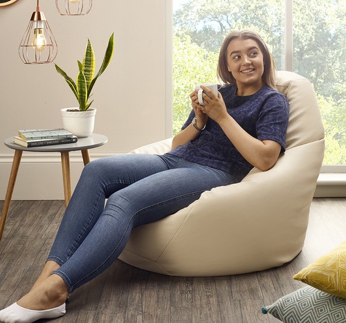 Faux leather beanbags - faux,