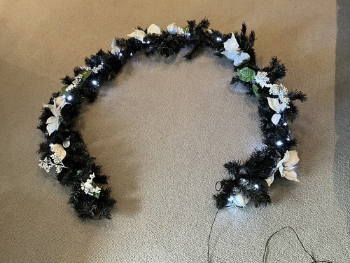 Decorated pre lit garland - pre-lit,