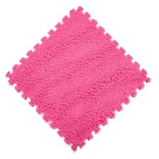12PCS Interlocking Carpet Tile Plush Patchwork Carpet Soft Puzzle Foam Floor Mat
