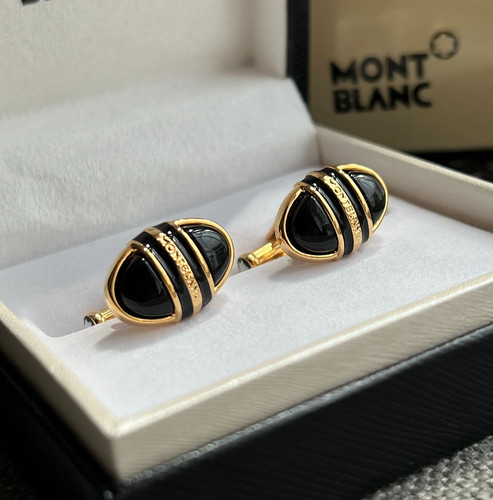 Montblanc gold black onyx - black,