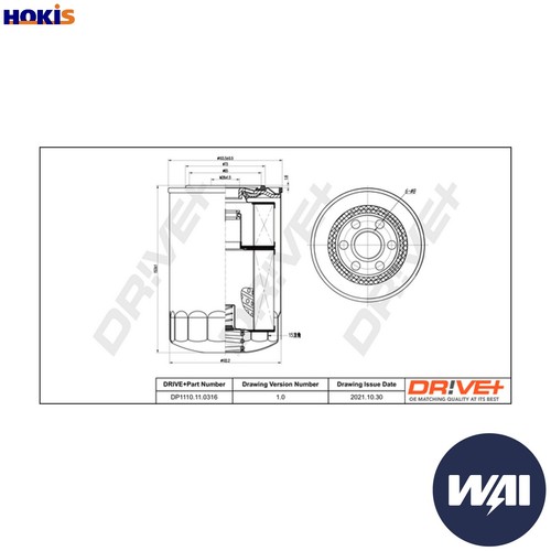 Oil filter dp1110 - filter, for