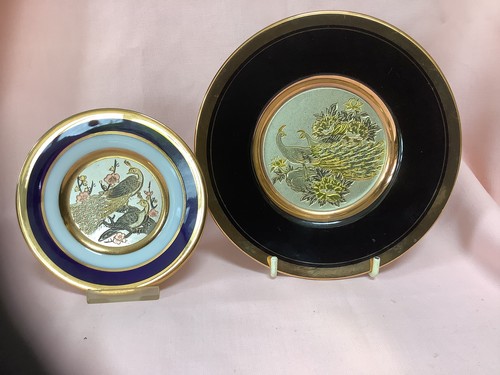 Small chokin plates with - plates, 24kt