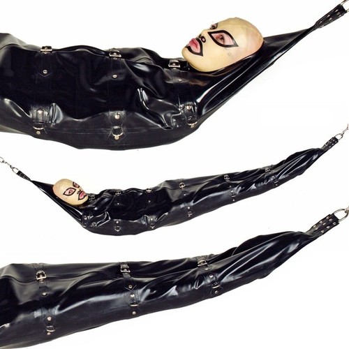 Latex rubber buckled costume - rubber,