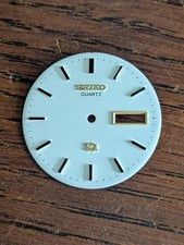 Seiko SQ Quartz Watch Dial, White, New Old Stock, 28.5mm Diameter #P252