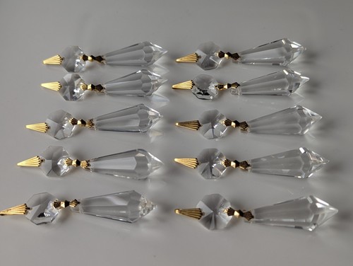 Vintage 7cm clear crystal - 10,