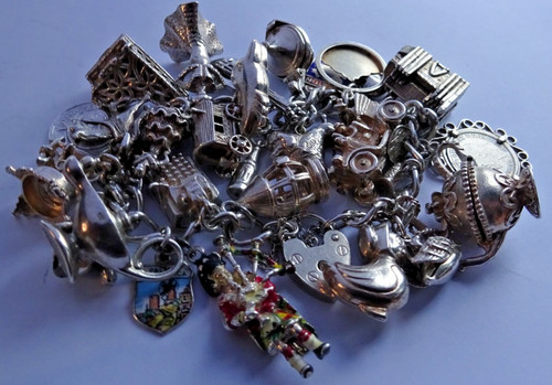 Vintage heavy solid silver