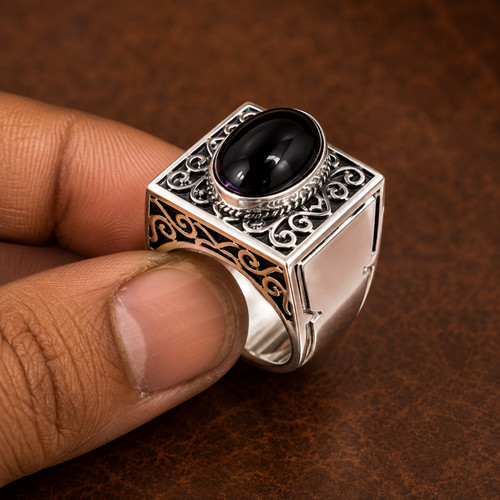 Poison ring black onyx - poison, ring,