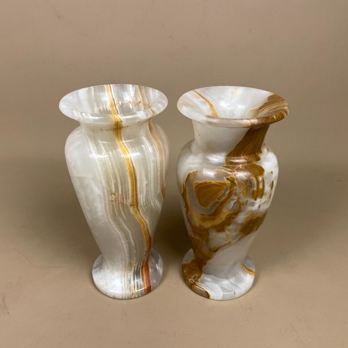 Marble vases pots brown - vases, cream