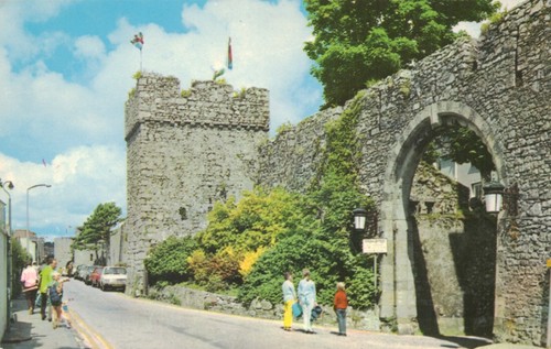 Postcard the town walls - postcard,