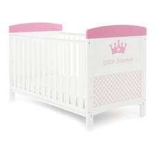 Obaby Grace Inspire Cot Bed - Baby Cot Converts To Toddler Bed - Little Princess