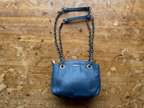 Dkny blue leather mock - dkny,