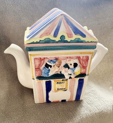 Punch judy ceramic teapot - punch,