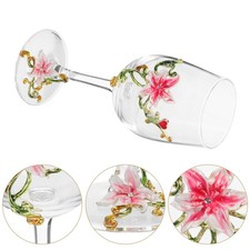  2 Pcs Glass Goblet Cup