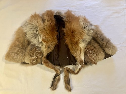 Vintage red fox - red, fur