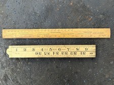 Pair of Vintage Wooden Rules. A CK Boxwood Fold Out 3’ and a  12” English Ruler