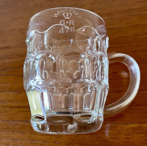 Vintage half pint beer dimpled - half,