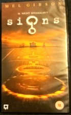 Signs, Mel Gibson, VHS Video