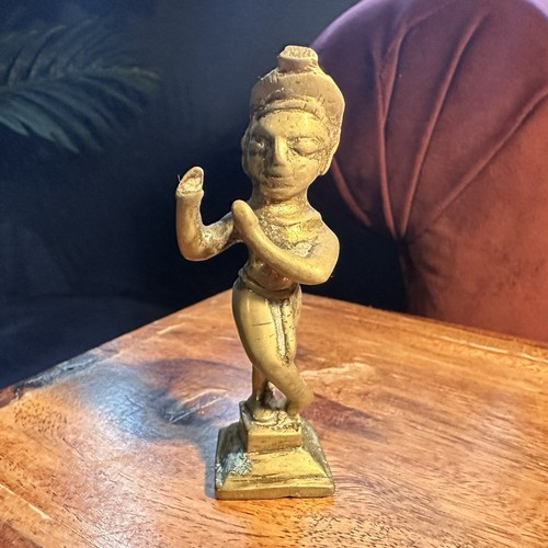 Antique indian brass krishna - antique,