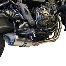 MT07 Full Exhaust Sytem Silver Silencer Header Tracer XSR 700 2014 - 2024