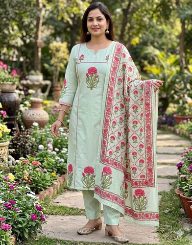 Women green printed cotton - women’s,