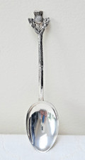 Silver coffee spoon with thistle handle JMB