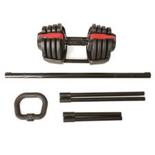 Toorx 3-in-1 Adjustable Dumbbell/Barbell/2 Kettlebells Set